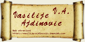 Vasilije Ajdinović vizit kartica